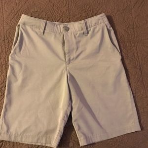 Boy’s size 14 light gray Under Armour golf shorts.